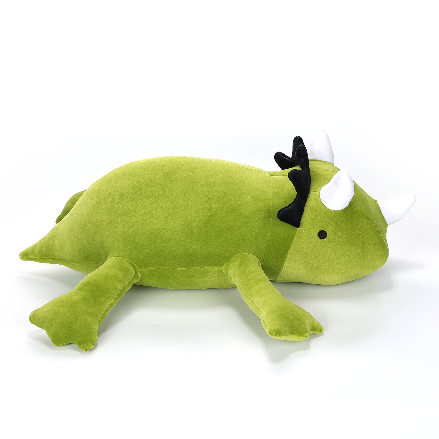 Qriousito & Co. 24" Green Dino Plush Stuffed Animal Weighted with Birth Certificate to Name it! Cute Dinosaur Throw Pillow.